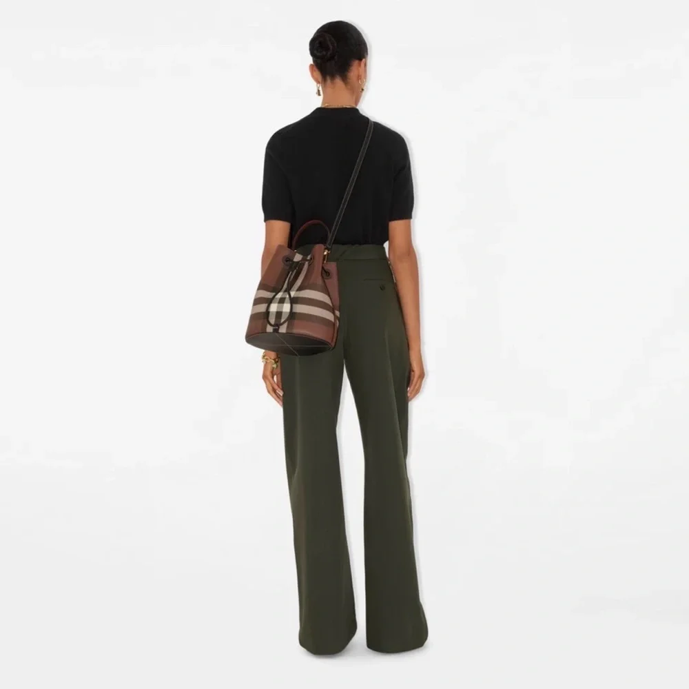 Burberry Dark Birch Small Drawstring Bucket - Picture 13 of 14